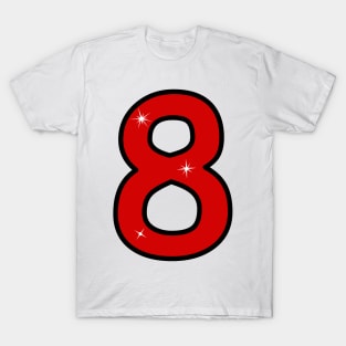 eighth, eight, number eight, 8 years, 8 year old, number 8,  Numeral 8, 8th birthday gift, 8th birthday design, anniversary, birthday, anniversary, date, 8th grade T-Shirt